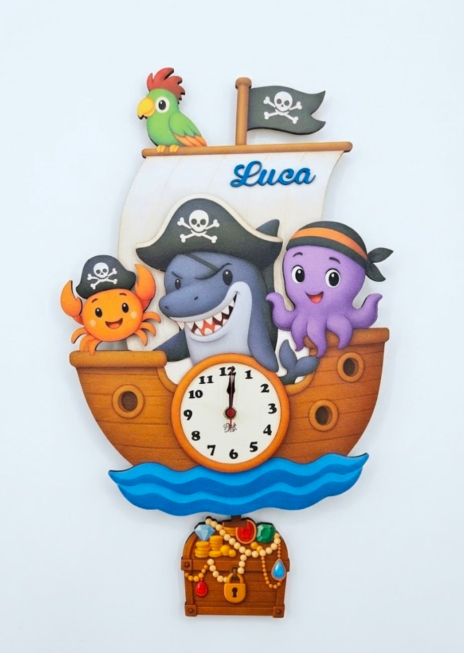 Orologio 2D "pirati"