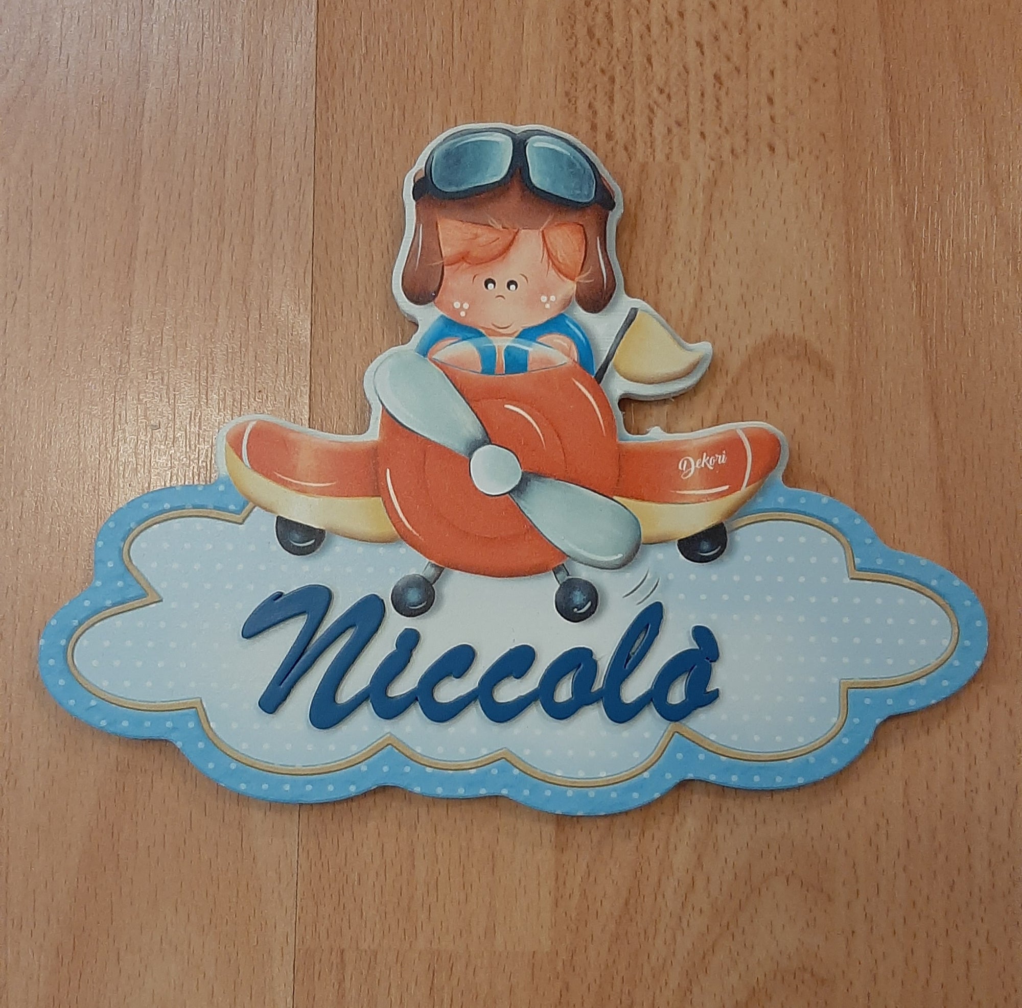 Targhetta "bimbo aereo"