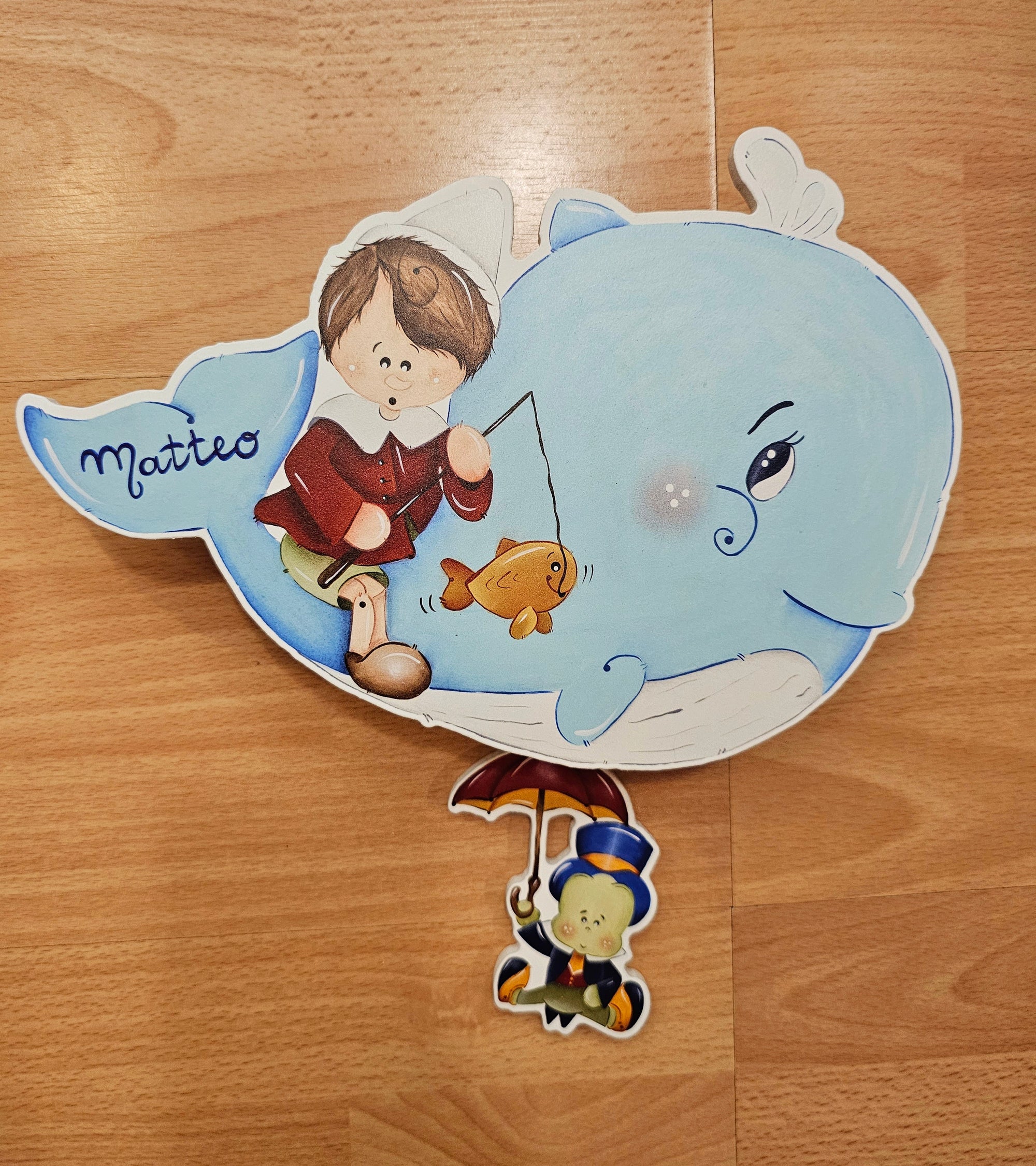 Carillon pinocchio con balena