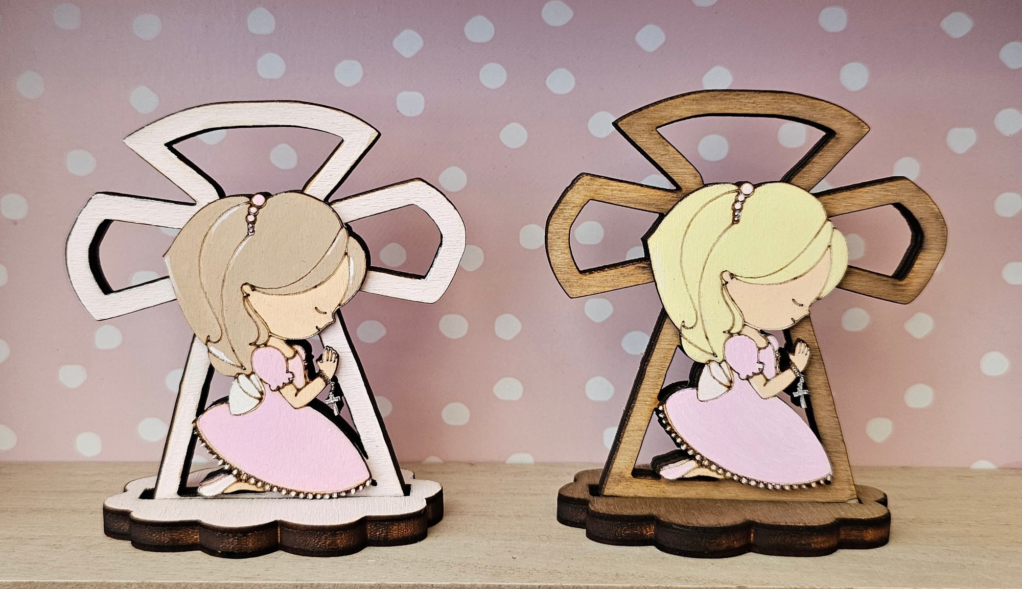 Bomboniere "bimba con croce traforata"