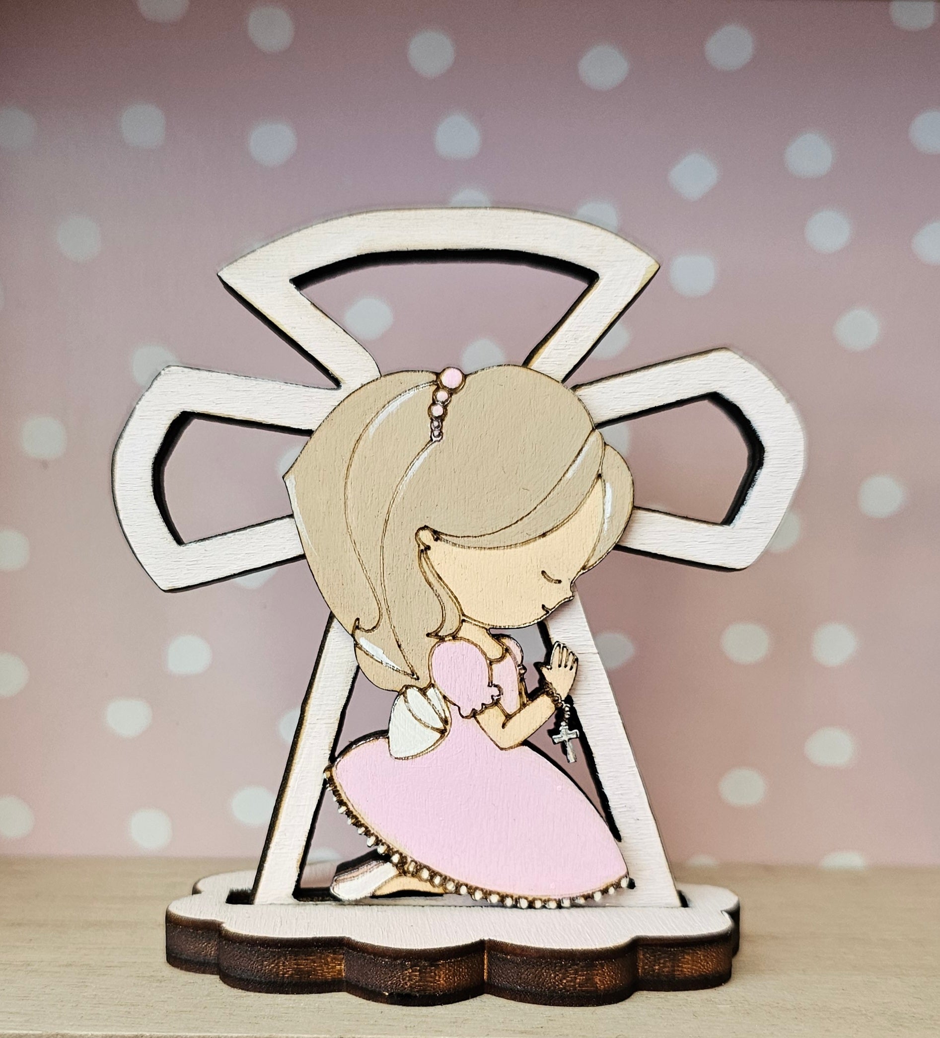 Bomboniere "bimba con croce traforata"