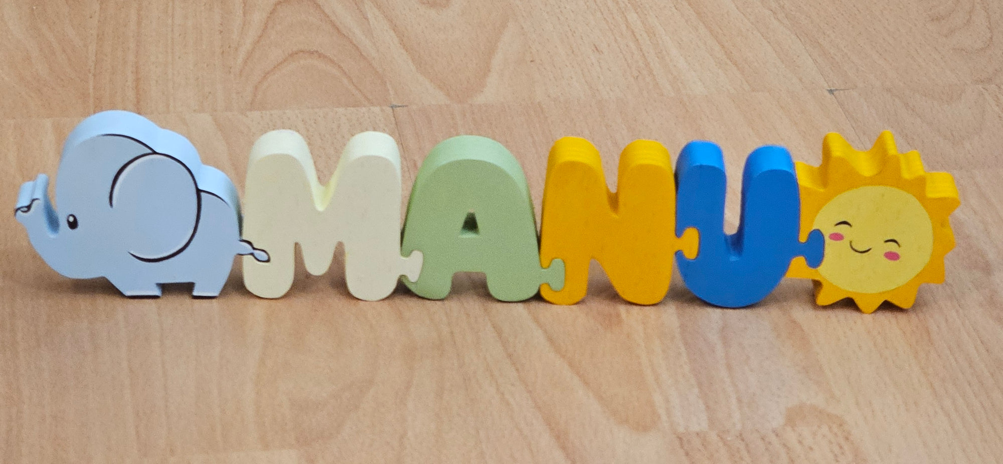 Nome puzzle "4 lettere con 2 decori "