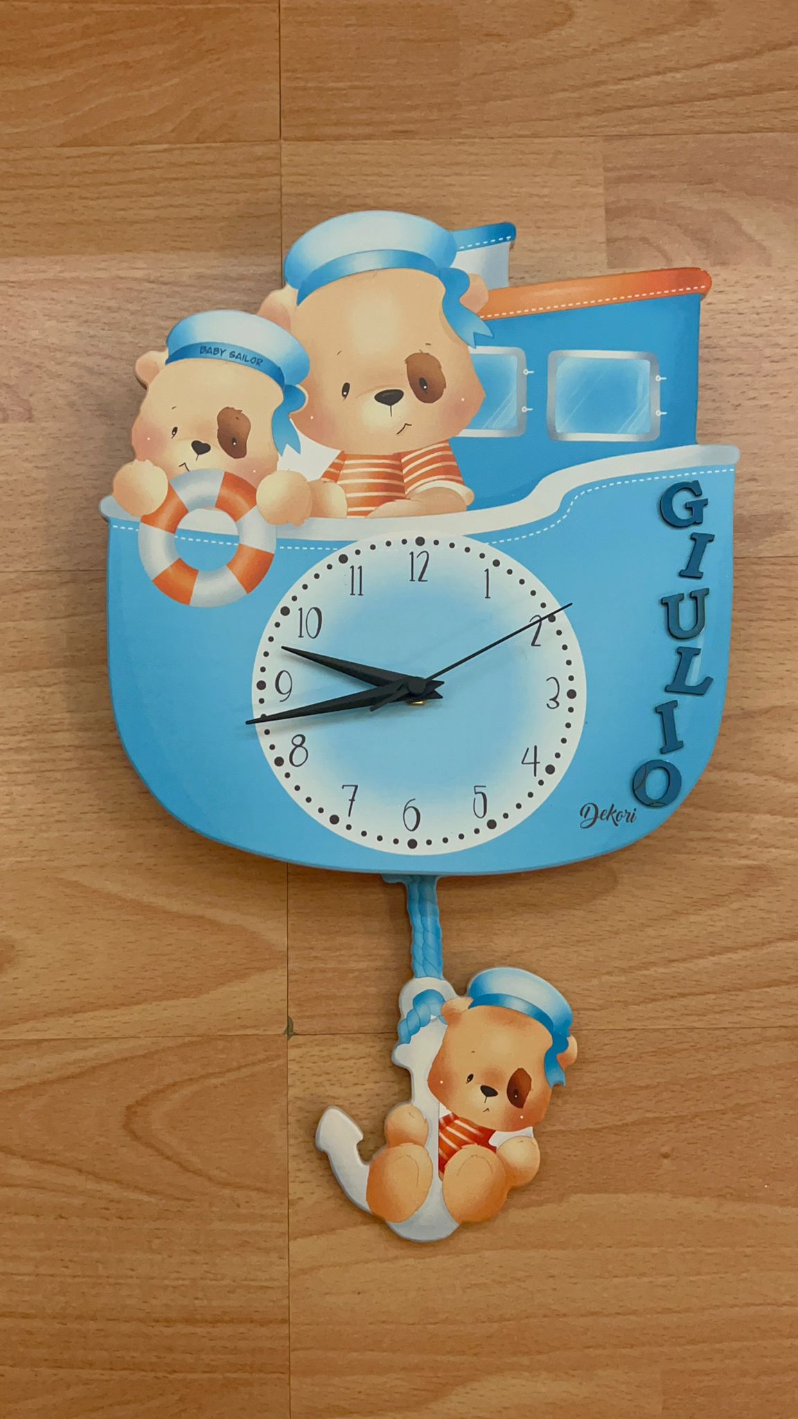 Orologio pendolo orsetto marinaio