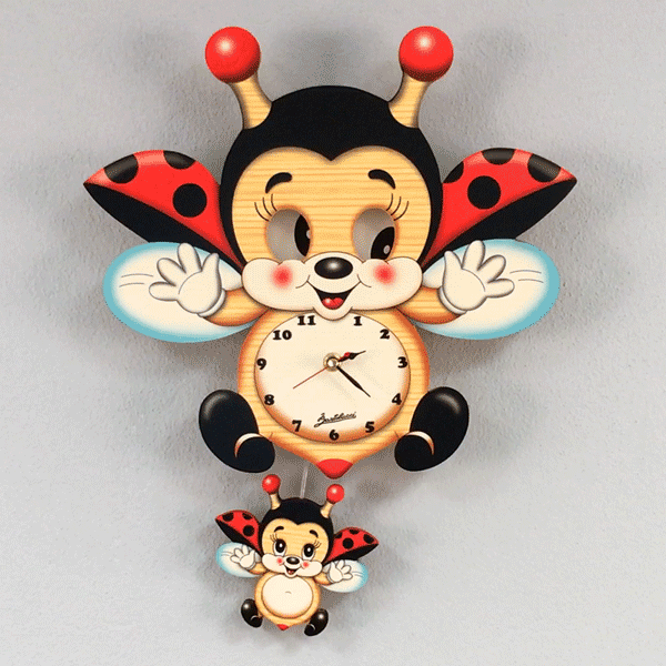 Orologio movimento occhi " coccinella in volo "