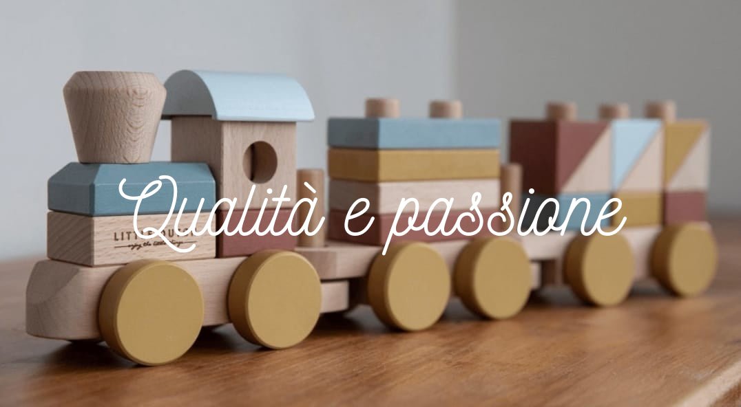 Little Dutch - Regalo Battesimo Bimba - Trenino di Legno