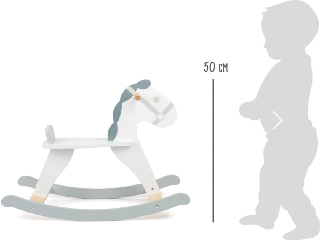 Cavallo a dondolo bianco