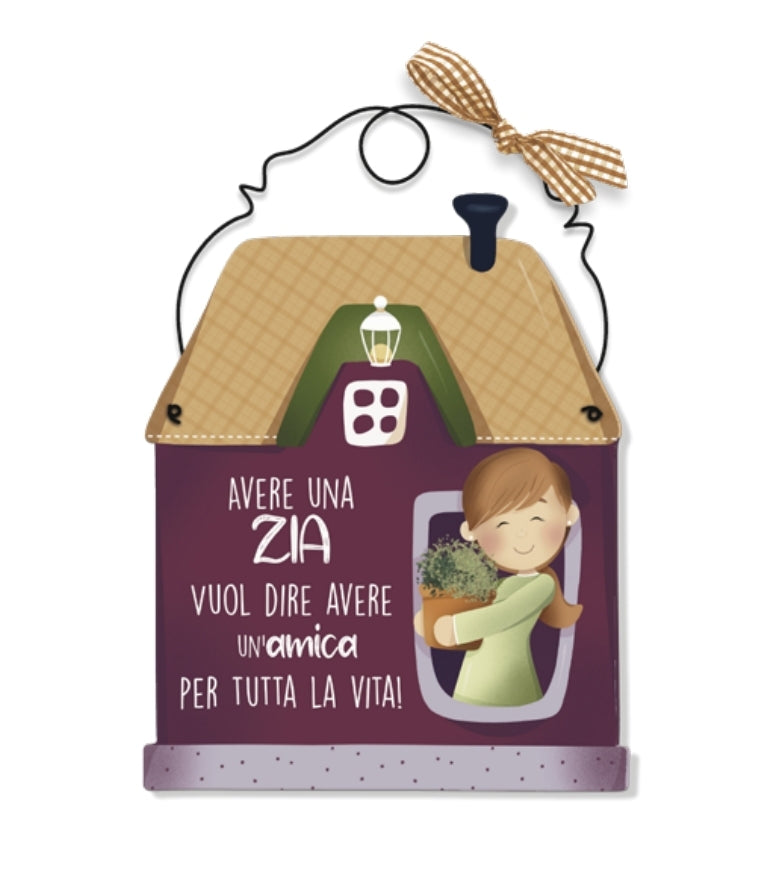Targa casetta "zia"