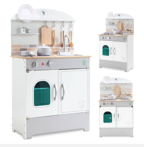 cucina da gioco " bianca e grigia con suoni"
