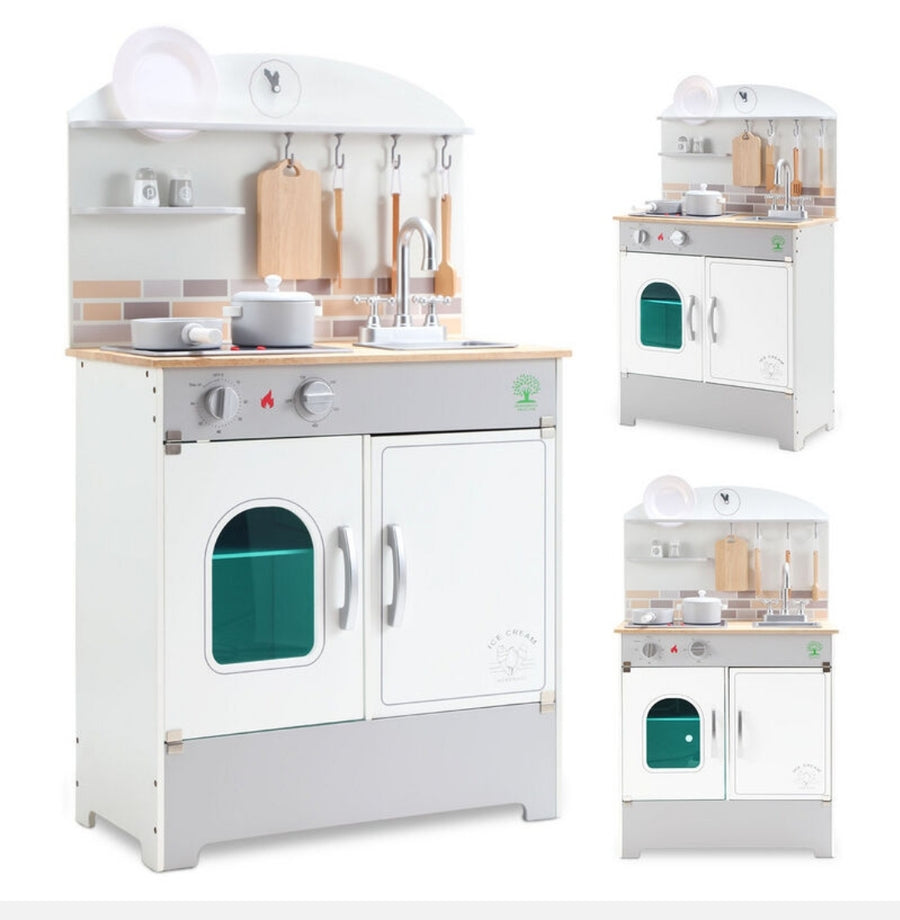 cucina da gioco " bianca e grigia con suoni"