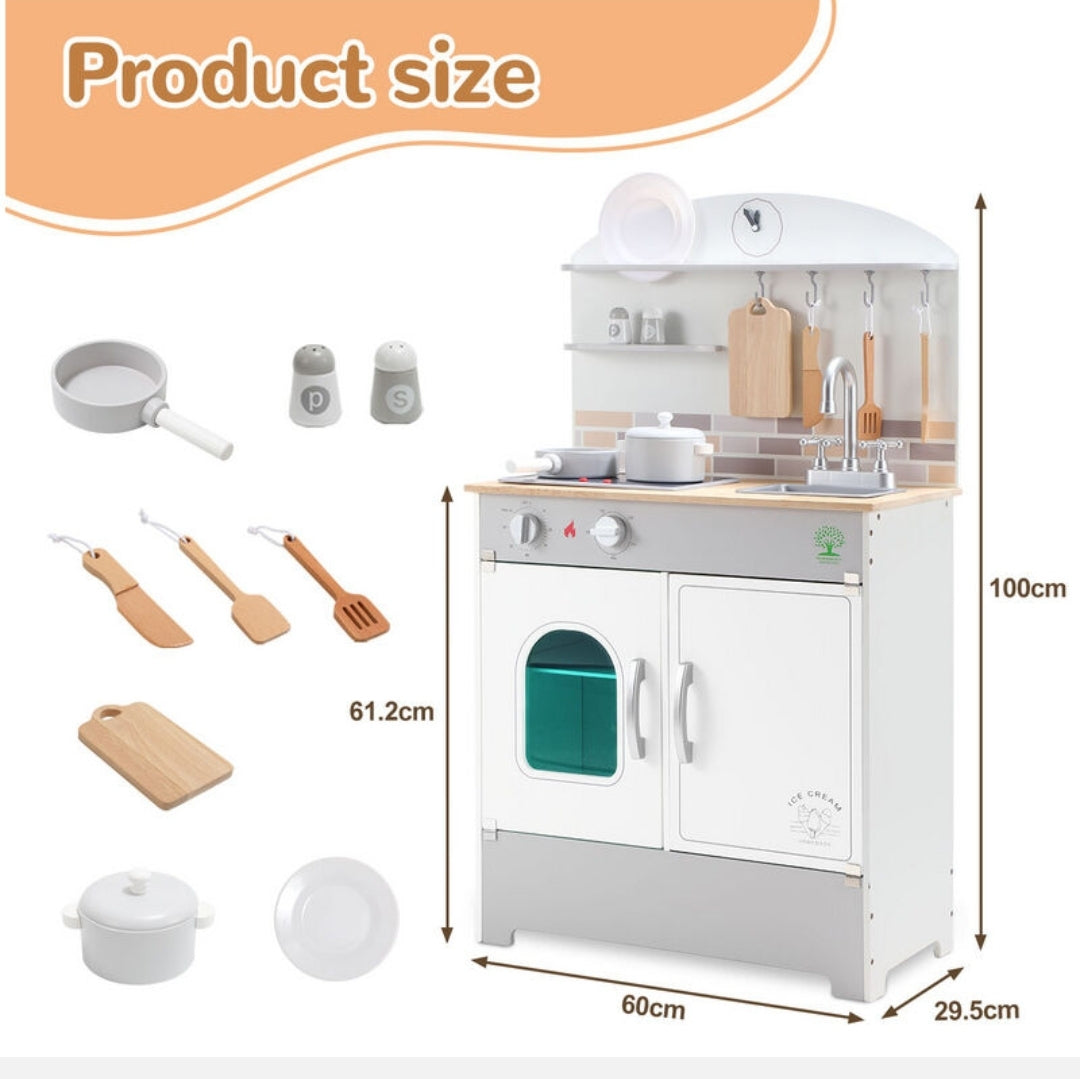 cucina da gioco " bianca e grigia con suoni"