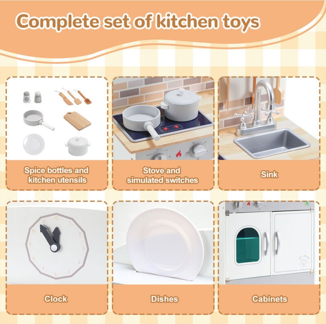 cucina da gioco " bianca e grigia con suoni"