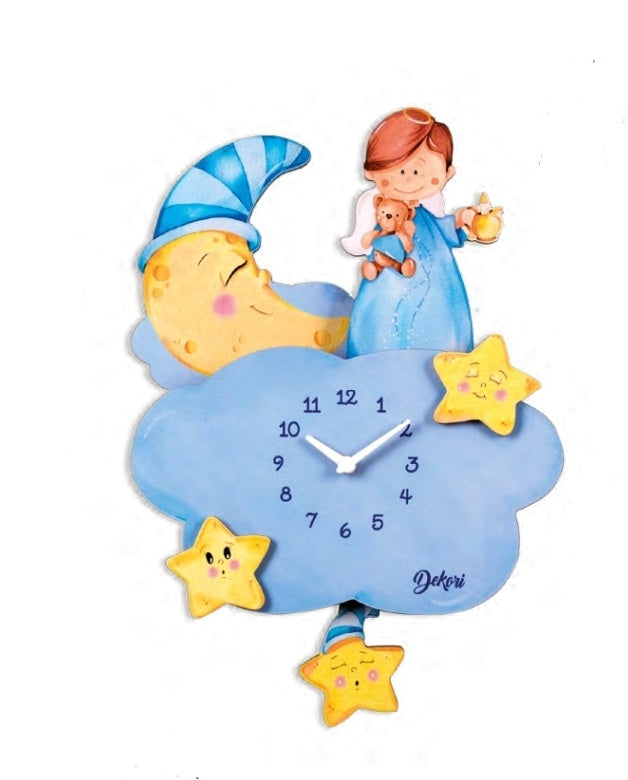 Orologio 3D angelo azzurro