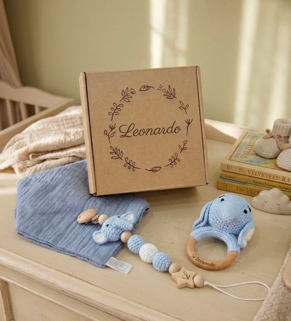 Baby box "elefantino celeste"