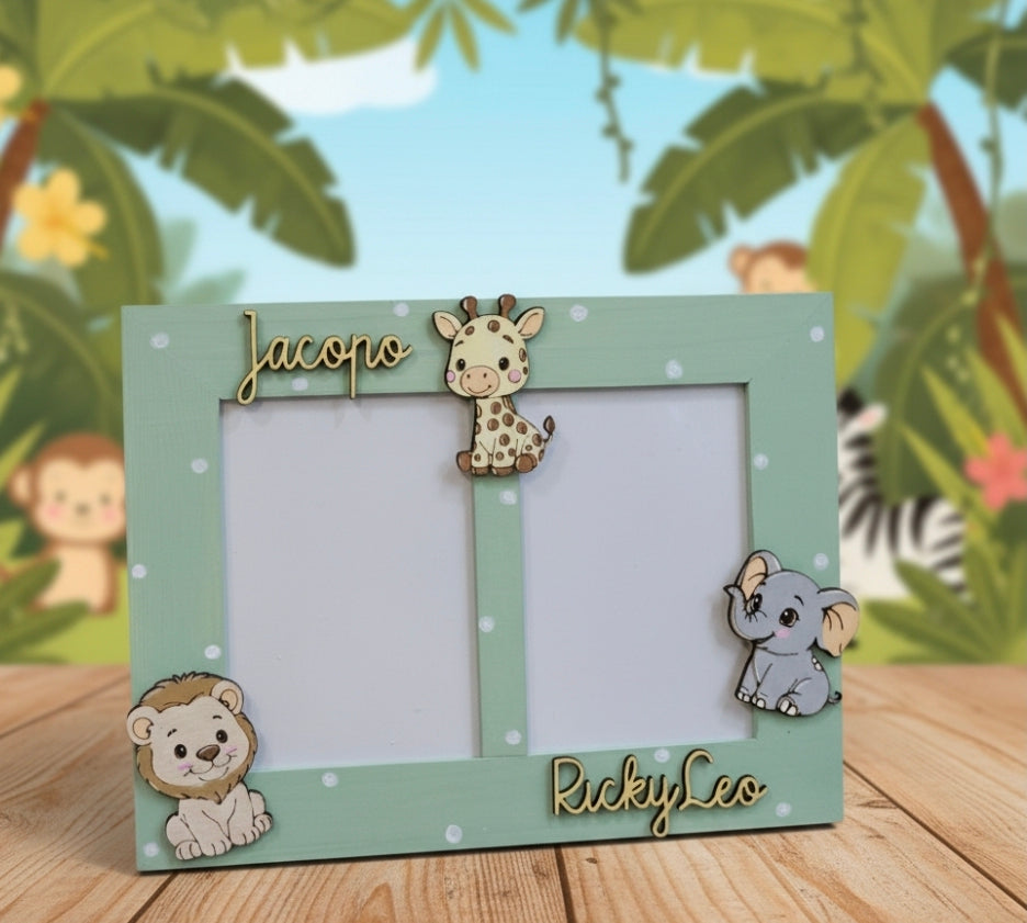 Cornice doppia foto "animali della savana "