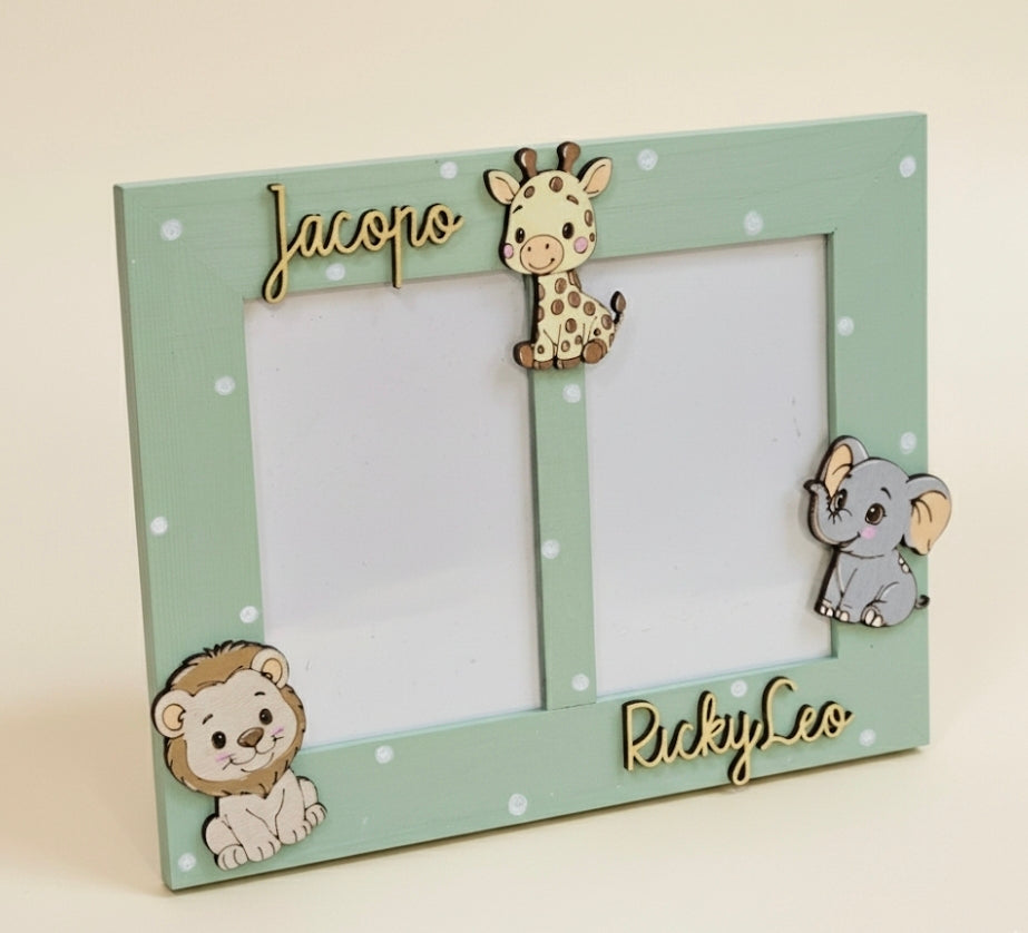 Cornice doppia foto "animali della savana "