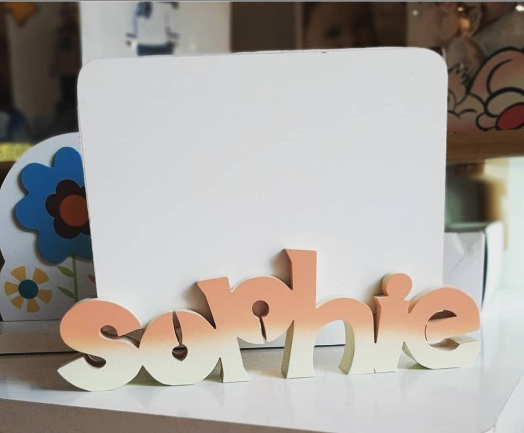 portafoto con nome " 6 lettere"