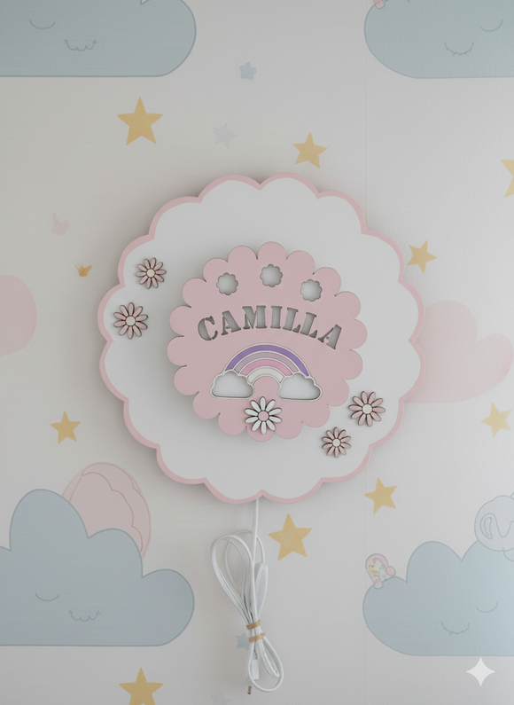 Applique "nuvola tonda"con nome