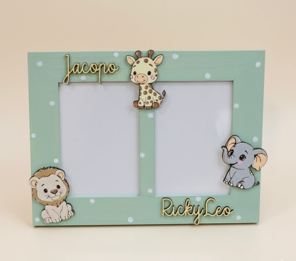 Cornice doppia foto "animali della savana "