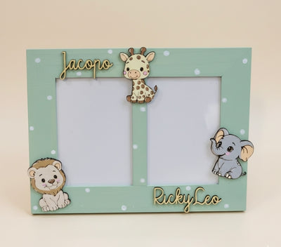 Cornice doppia foto "animali della savana "