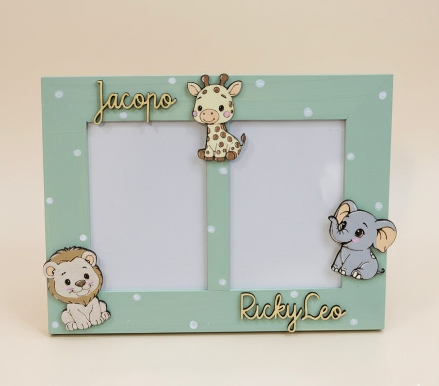 Cornice doppia foto "animali della savana "