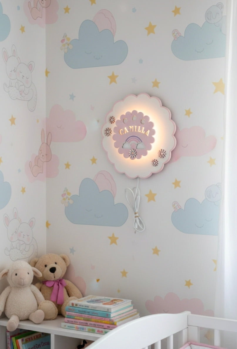 Applique "nuvola tonda"con nome