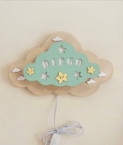 Applique " nuvola sovrapposta decorata"