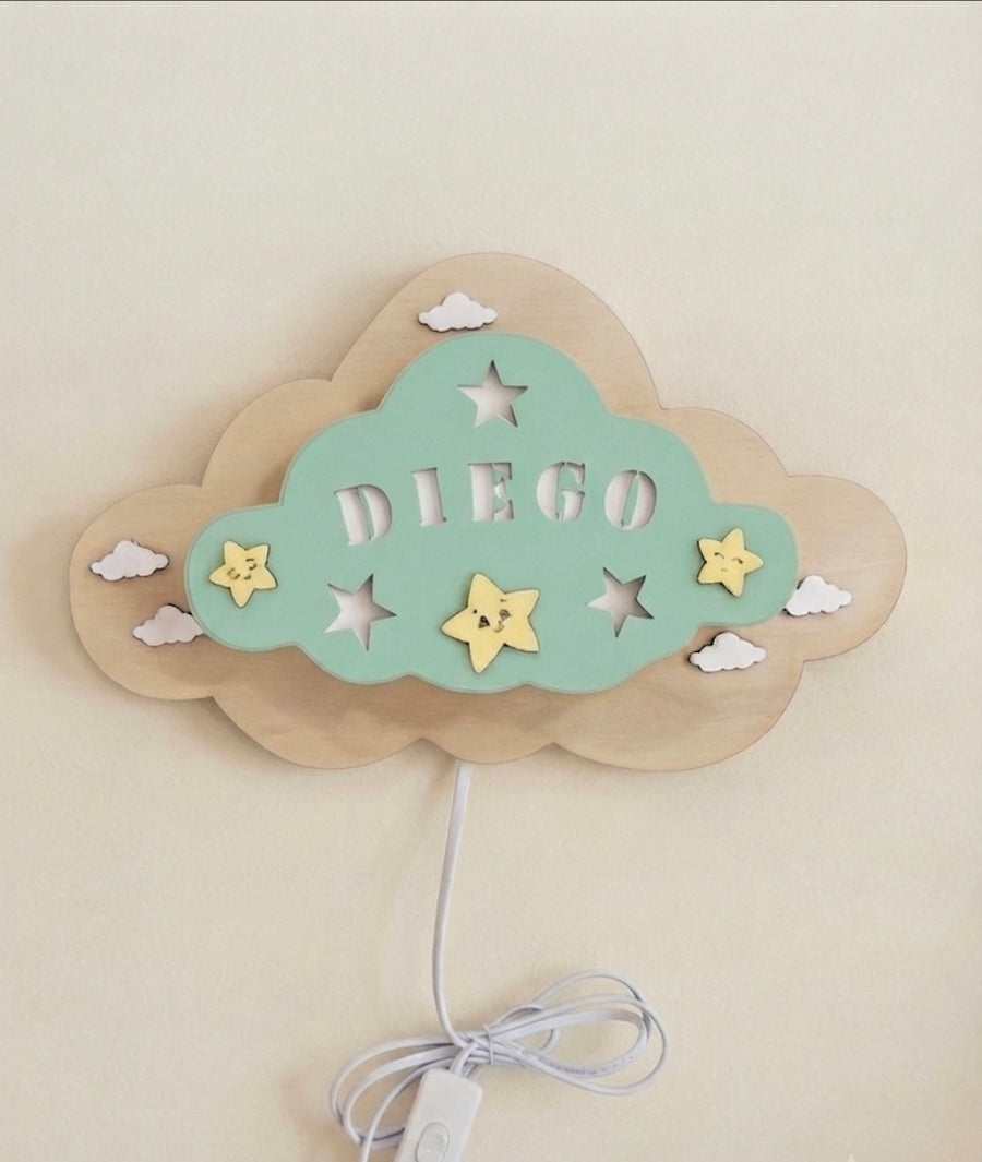 Applique " nuvola sovrapposta decorata"