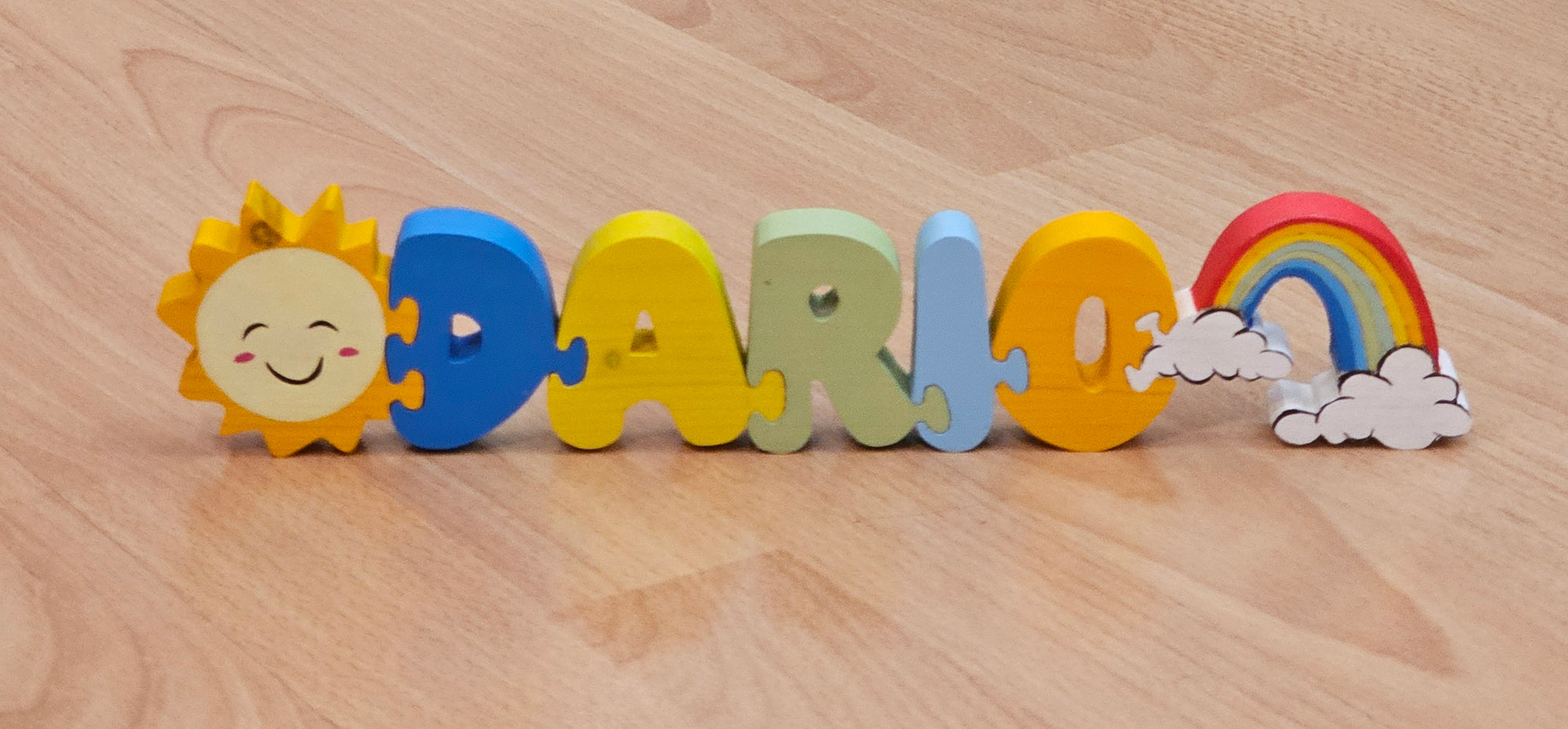 Nome puzzle " 5 lettere con 2 decori "