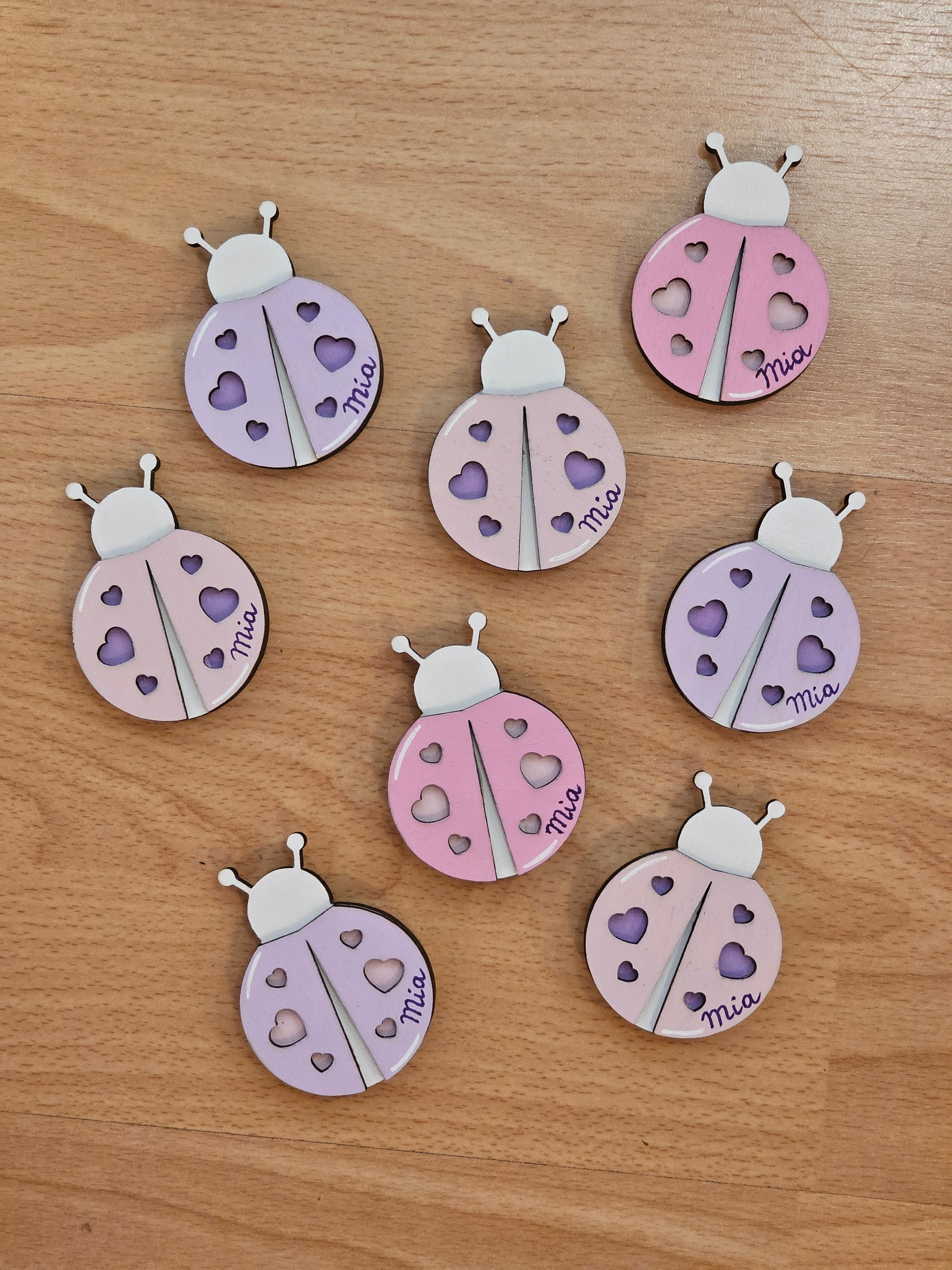 Bomboniere "coccinella colorata " calamita