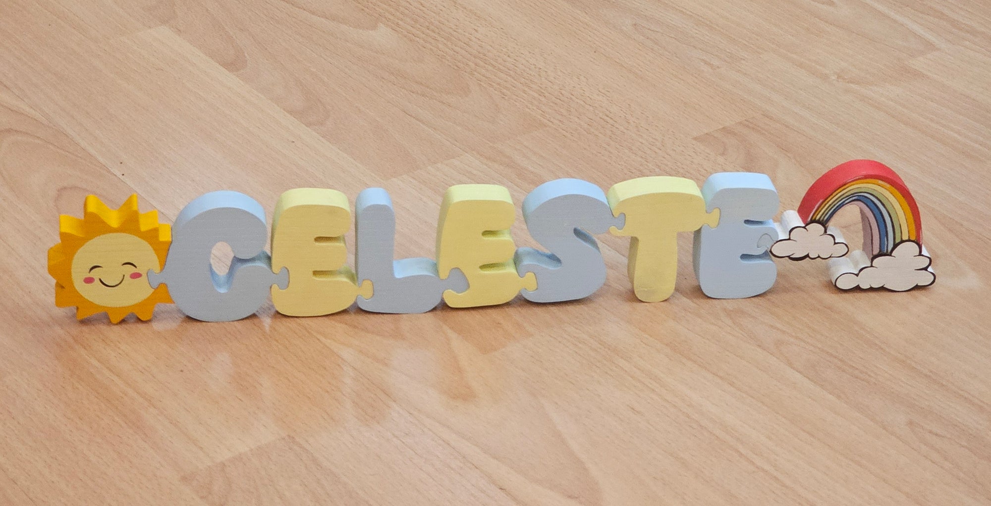 Nome puzzle " 7 lettere con 2 decori"