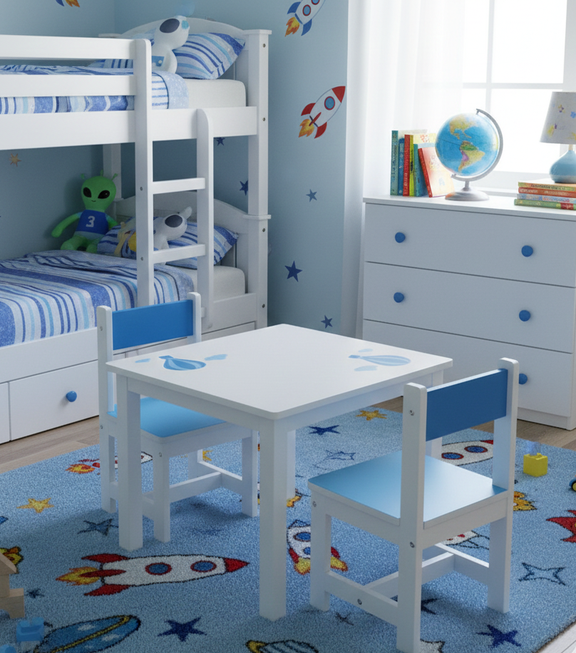 Tavolino con sedie "mongolfiere"