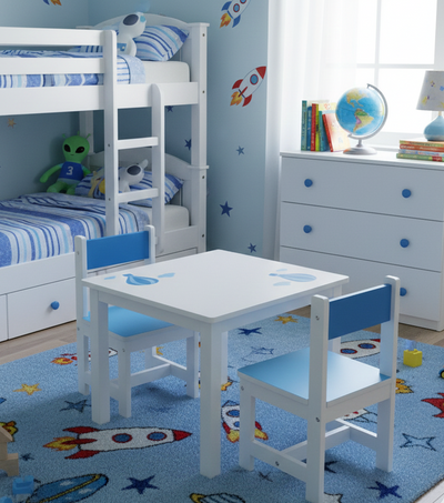 Tavolino con sedie "mongolfiere"