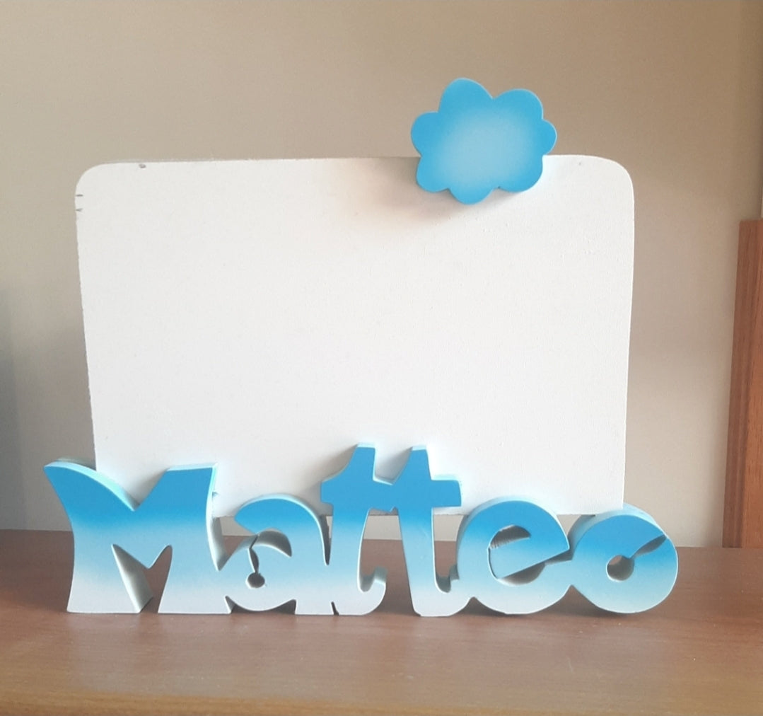 portafoto con nome " 6 lettere"