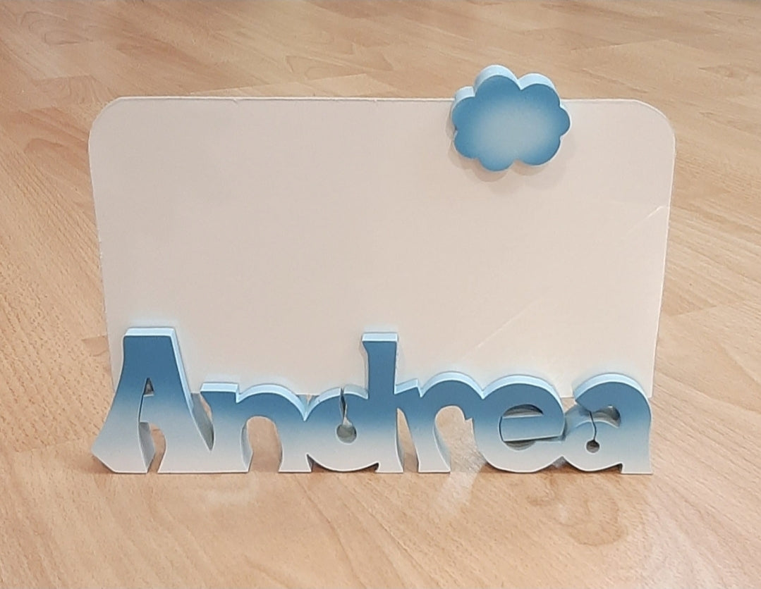 portafoto con nome " 6 lettere"