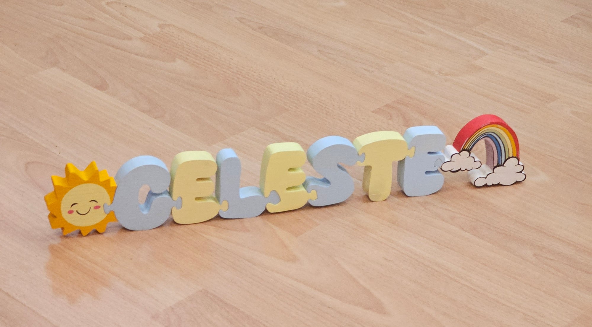 Nome puzzle " 7 lettere con 2 decori"