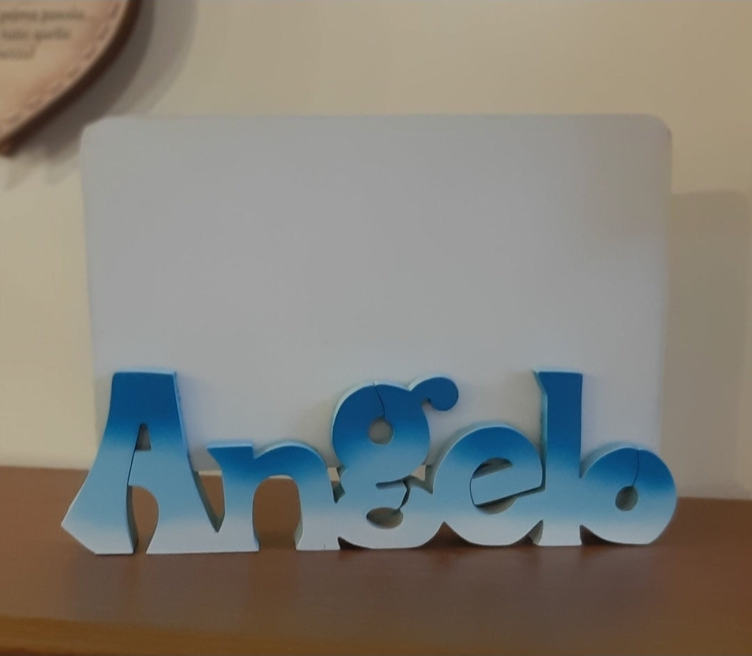 portafoto con nome " 6 lettere"