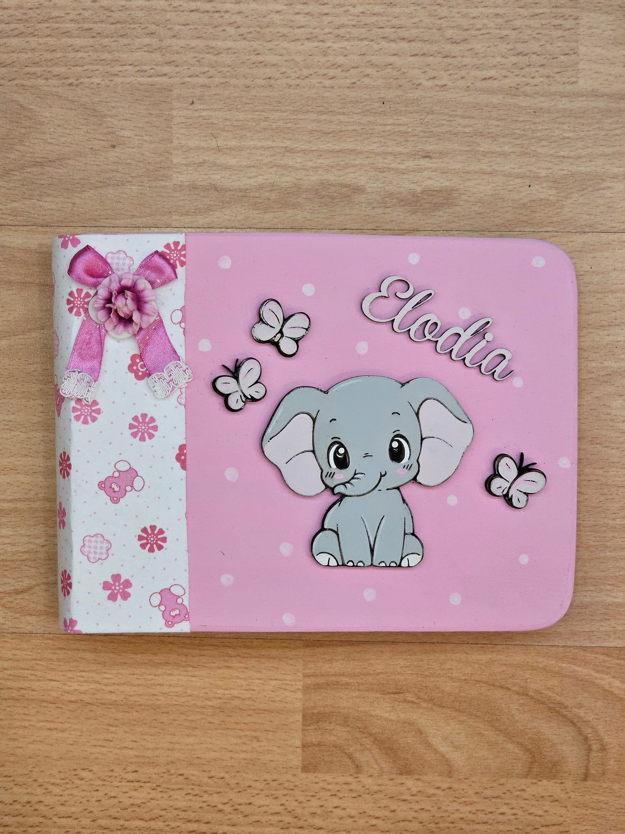 album piccolo "elefantino con farfalle "