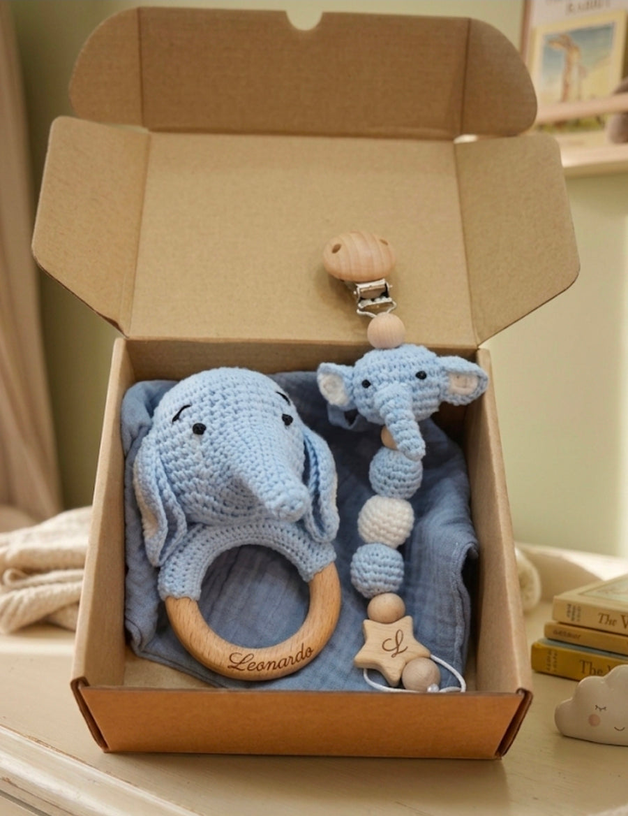 Baby box "elefantino celeste"