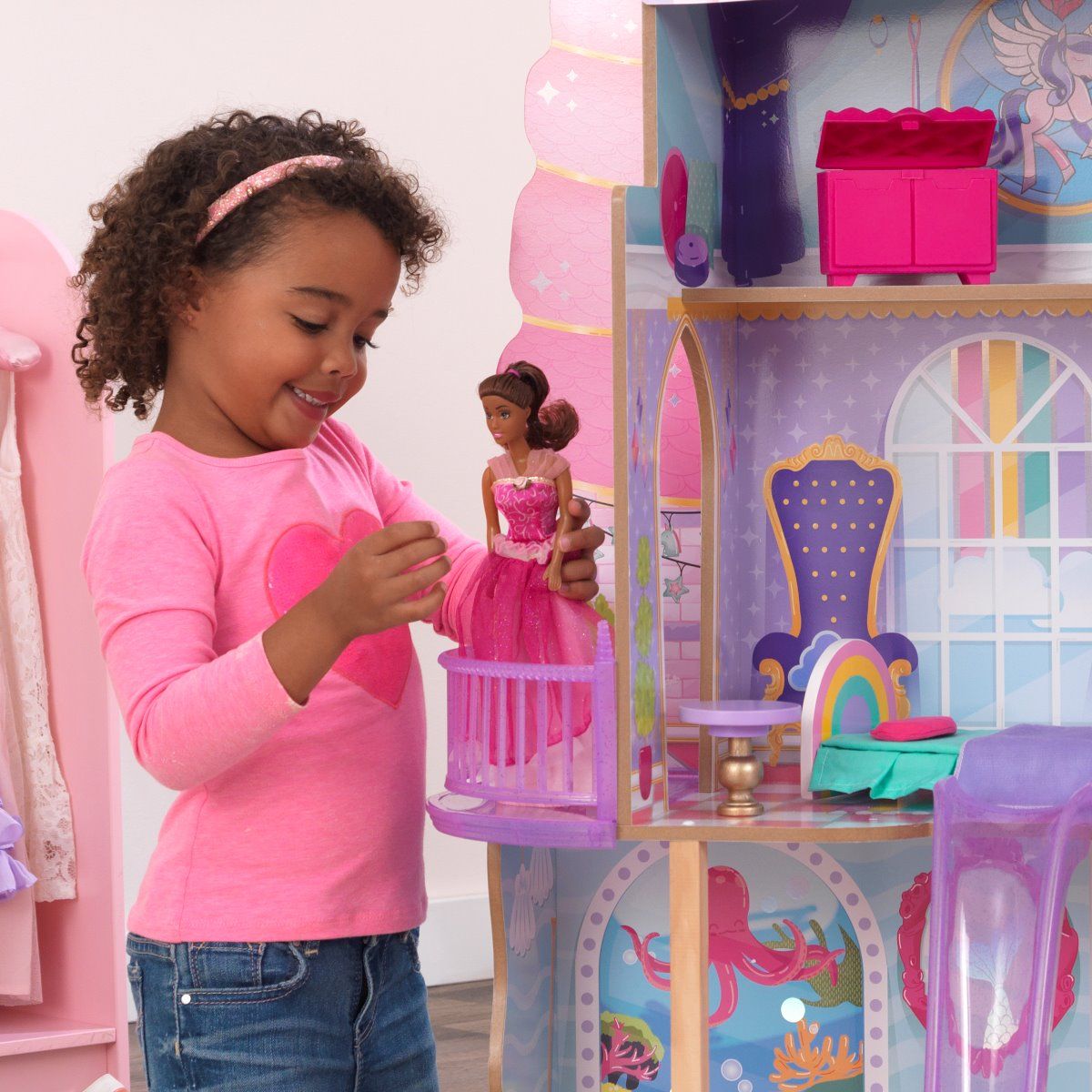 casa delle bambole rainbow dreamers unicorn