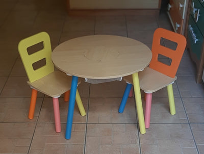 Tavolino tondo colorato