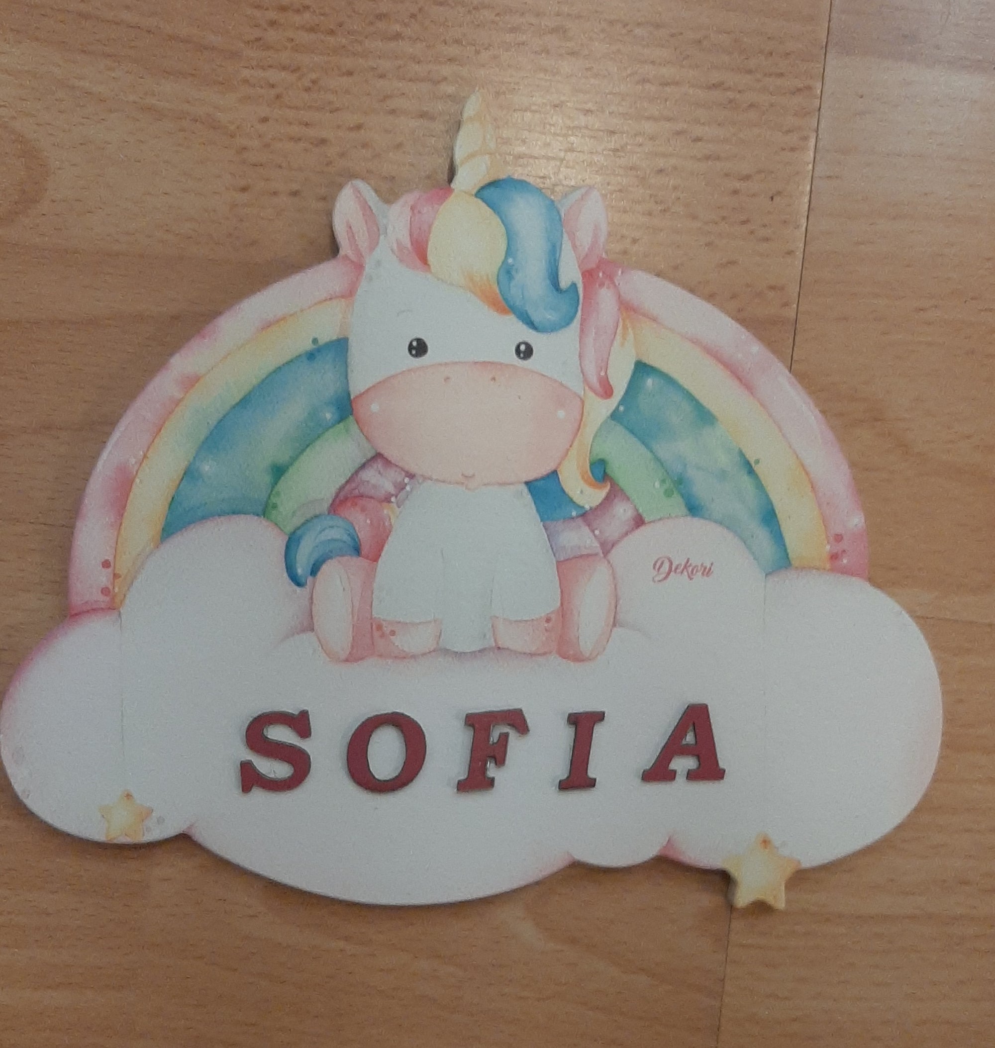 Targhetta "unicorno"