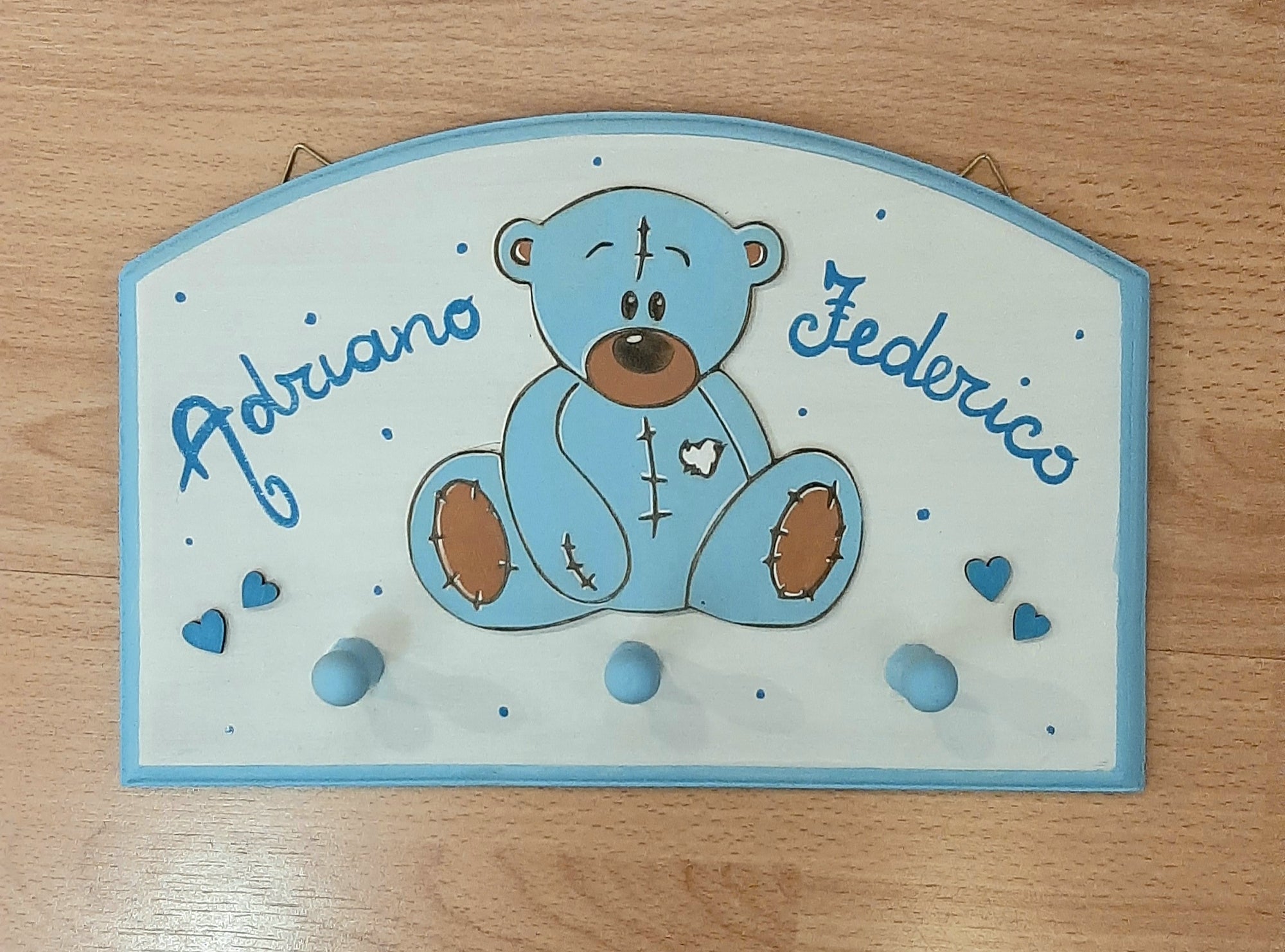 Appendiabiti orsetto con cuore