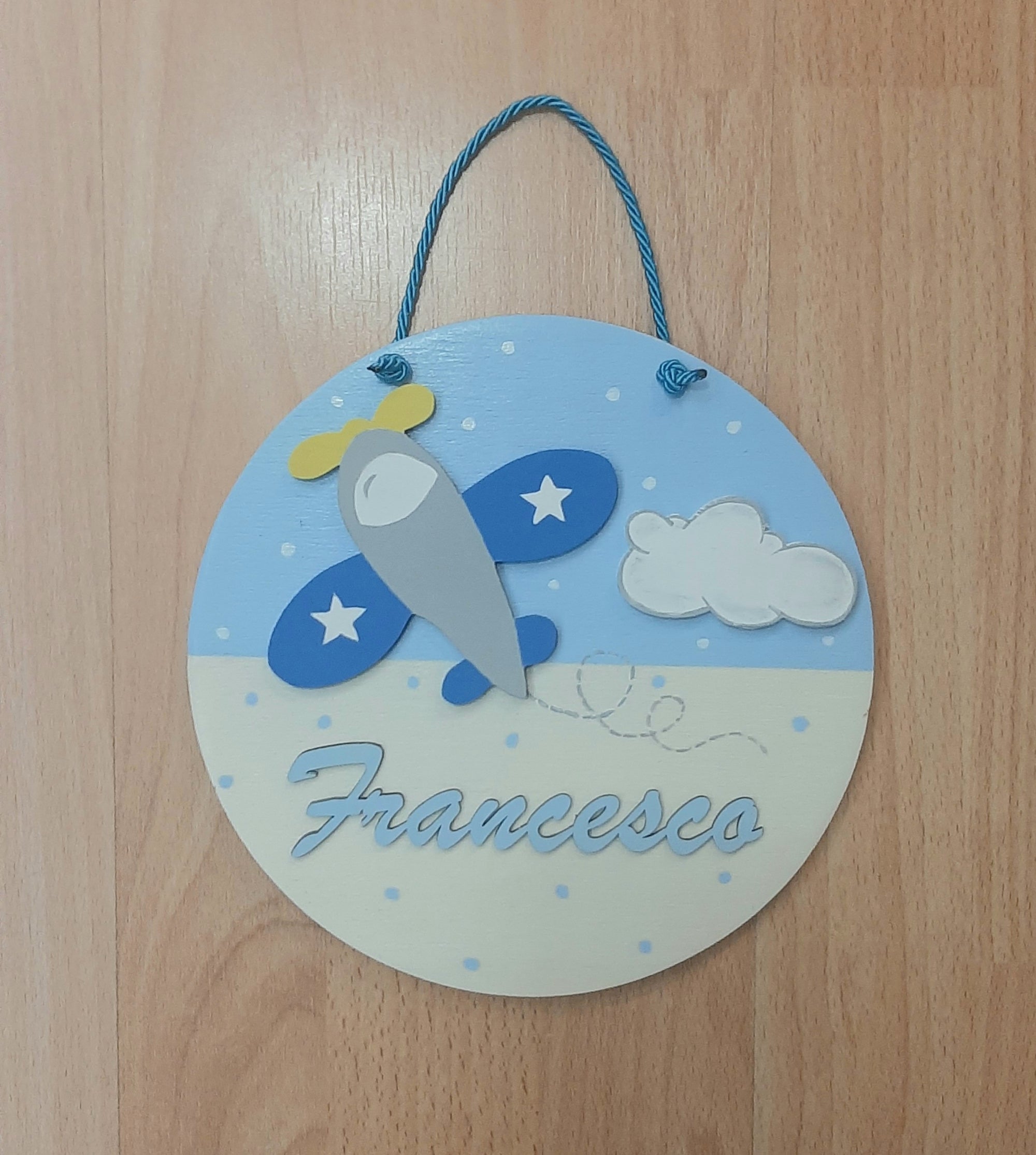 Targa tonda media "aeroplanino"