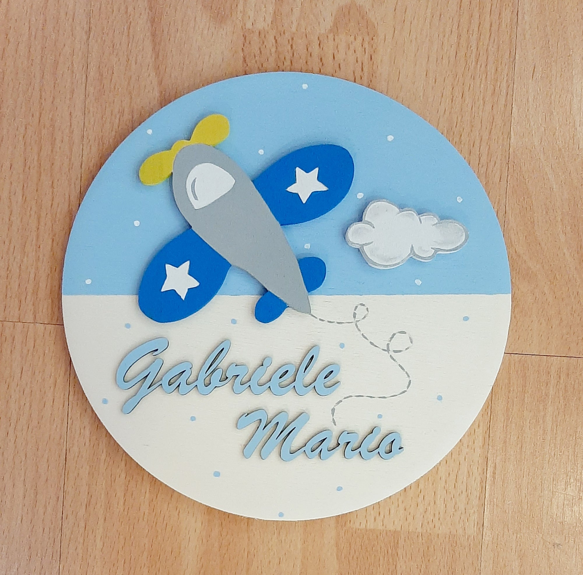 Targa tonda media "aeroplanino"