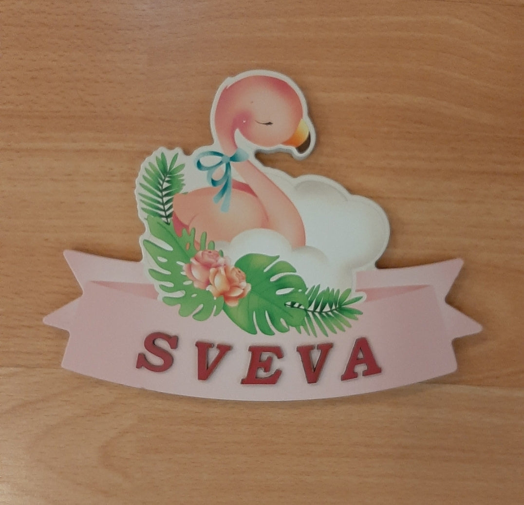 Targhetta "fenicottero"