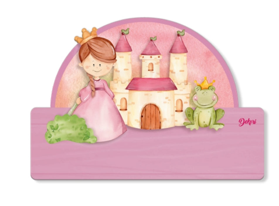 Targhetta "principessa e ranocchio"