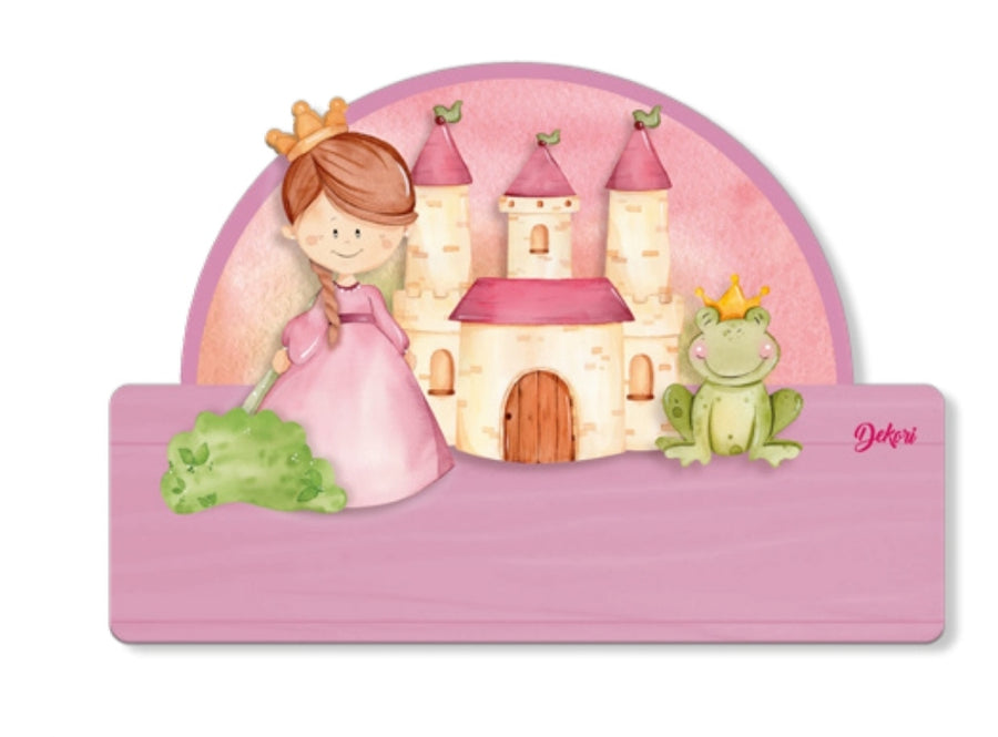Targhetta "principessa e ranocchio"