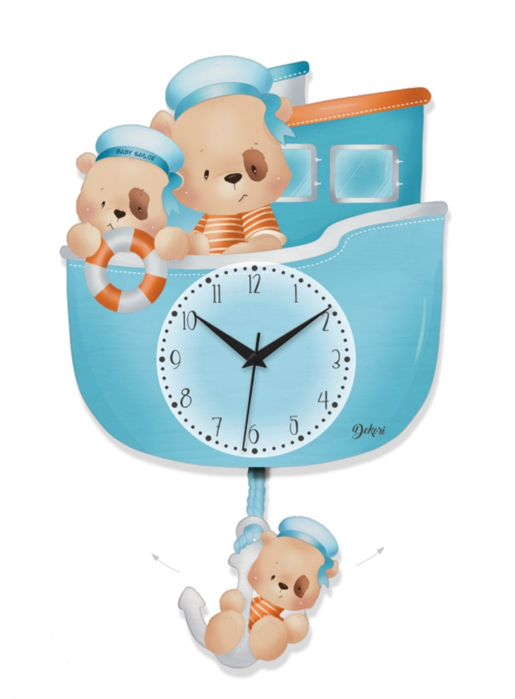 Orologio pendolo orsetto marinaio