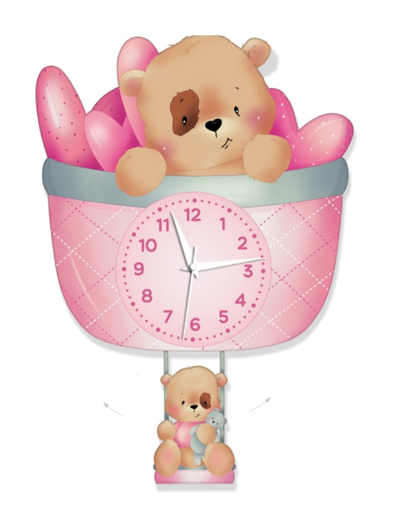 Orologio pendolo orsetti cuore