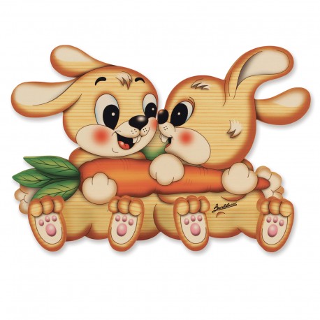 appendiabiti 2 conigli